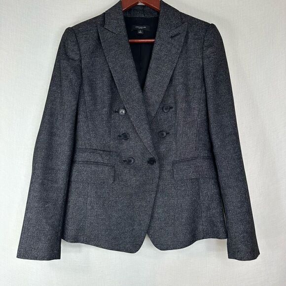 Ann Taylor Wool Blend Double Breasted Blazer Jacket Womens 6 Preppy Career Chic - Picture 1 of 8